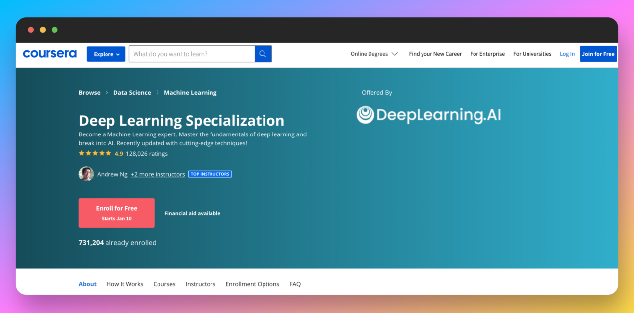 Learn ai online courses 2025