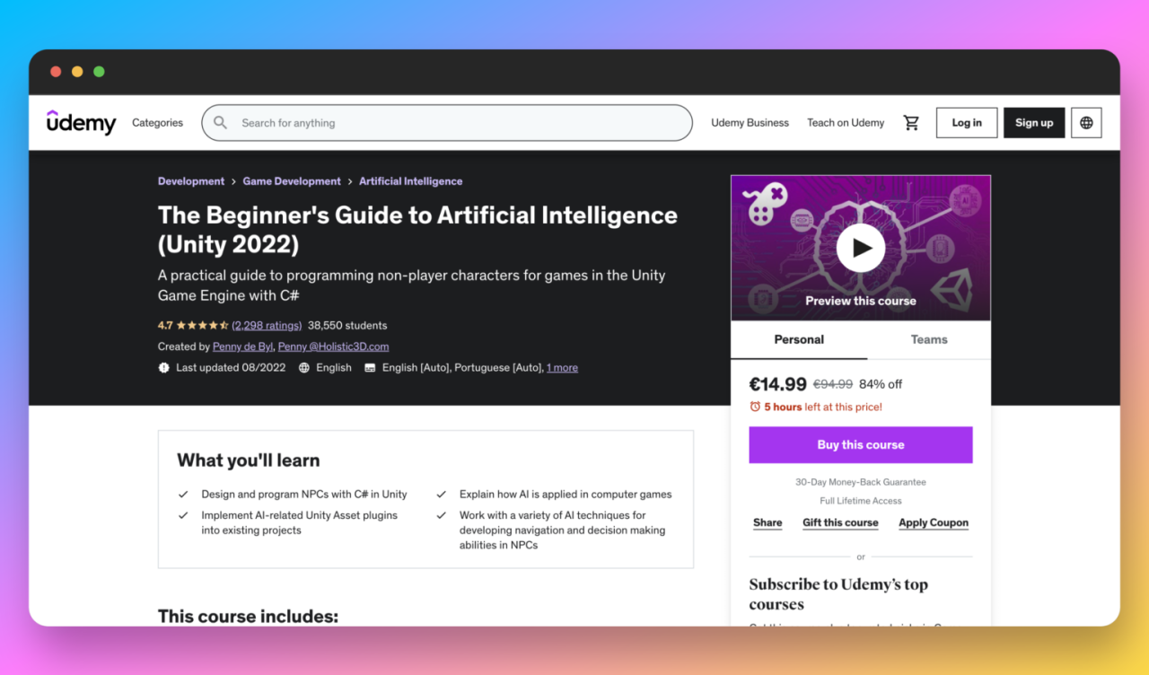 Learn ai online courses 2025