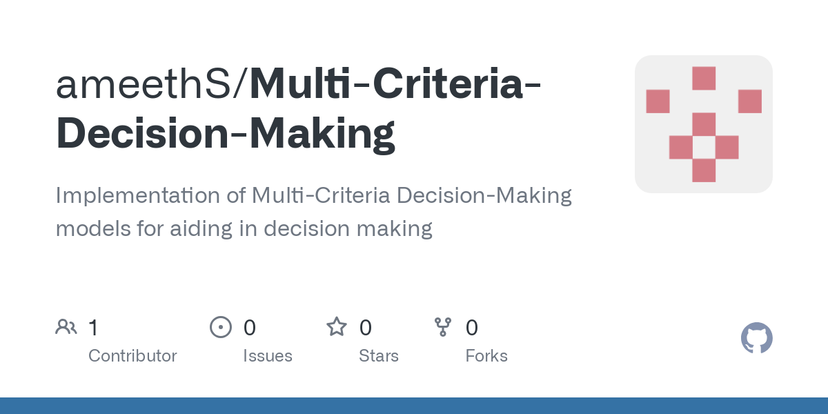 Decision criteria Decision criteria