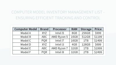 Computer programs for inventory