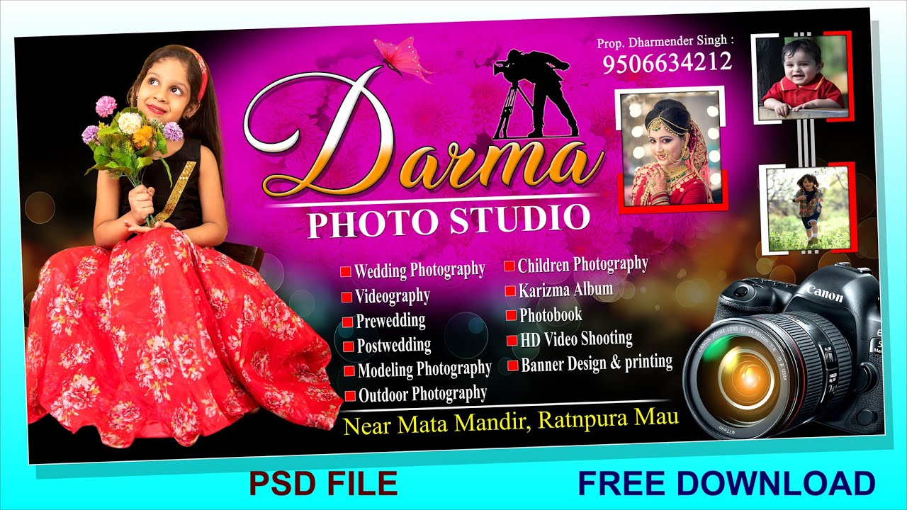 Digital Photo Studio Board Design#Adobephotoshop # flex banner design # ...